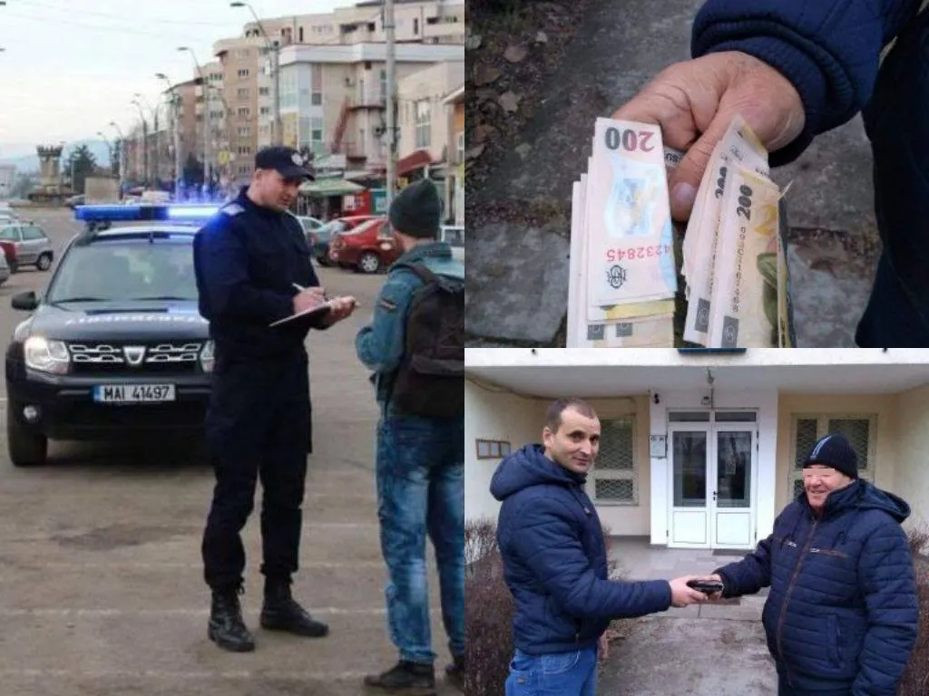 Portofel cu 2.000 de lei găsit de un jandarm