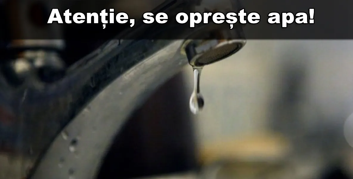 O parte din locuitorii din zona de Nord a Bacăului rămân astăzi fără apă la robinete