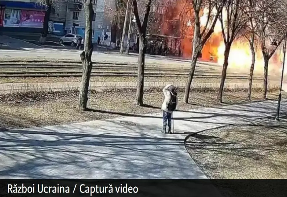 Kievul, sub un fum gros, încă de la primele ore ale dimineții!