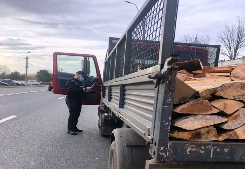 Controale ale polițiștilor de la ordine publică pe linie de silvicultură