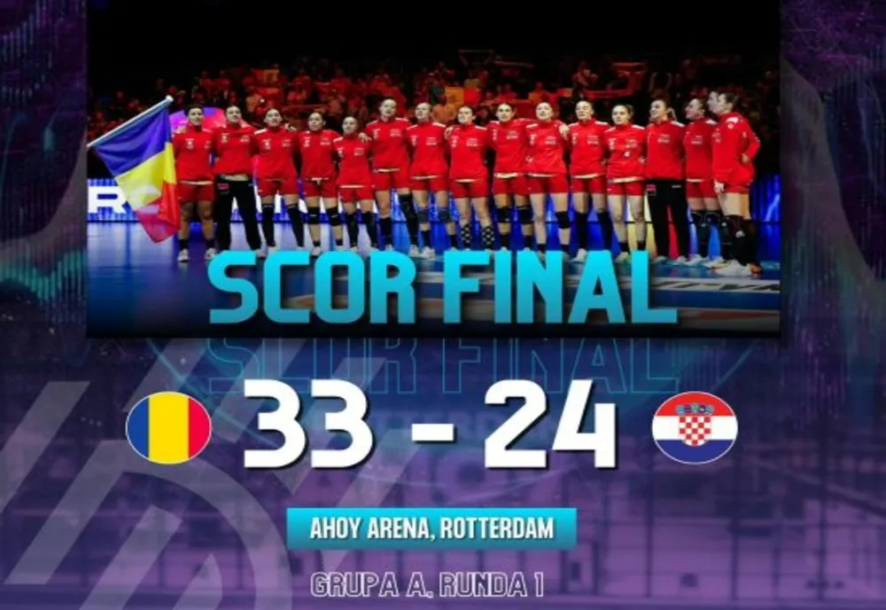 Handbal feminin: România a debutat cu o victorie la 9 goluri diferență la Campionatul Mondial