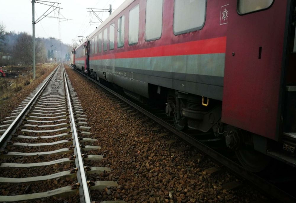 CIRCULAȚIA TRENURILOR, ÎNGREUNATĂ DE COPACI CĂZUȚI PE LINIA FERATĂ, ÎN ZONA BRAȘOV