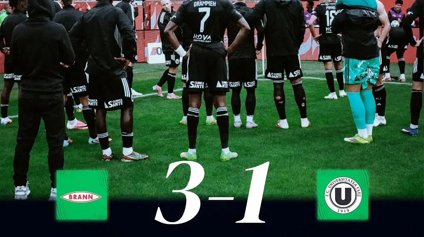 U Cluj a părăsit Conference League, fiind eliminată de Brann Bergen