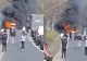 Trafic blocat pe DN 28, în județul Iași. O ambulanță a luat foc