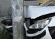 Băcăuan accidentat ușor în județul Harghita, după ce a intrat cu mașina în stâlp